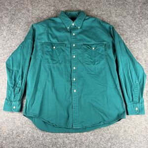 Vintage Ralph Lauren Chaos 3 Scouts Button Down Oxford Shirt Size Xl Teal
